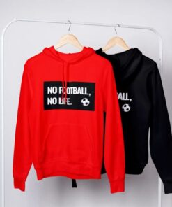 no football mikina cervena cierna