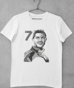 3d ronaldo tricko biele