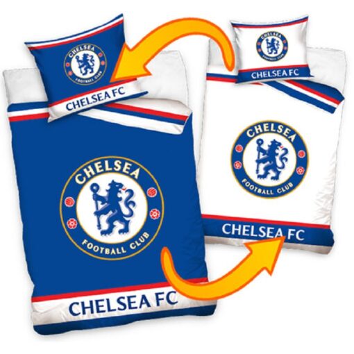 Povlečení Chelsea oboustranné bílé a modré