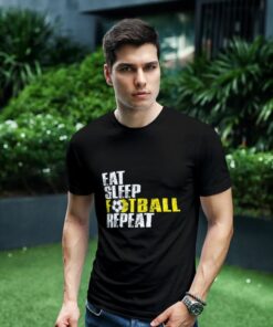 Tričko Eat Sleep Football Repeat