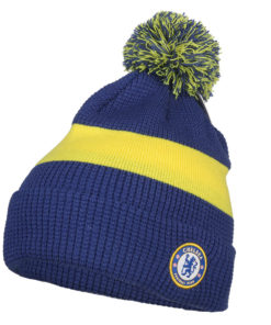 Zimná čiapka Chelsea Nike s brmbolcom modro-žltá s logom