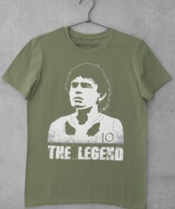 Tričko Maradona Legend hnědé