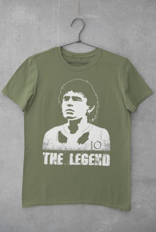 Tričko Maradona Legend hnedé