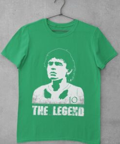Tričko Maradona Legend zelené