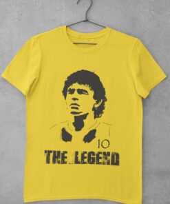 Tričko Maradona Legend žluté