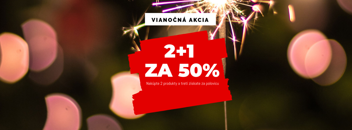 Vianočná akcia 2+1 za 50%