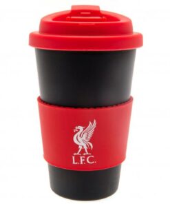 Cestovný hrnček Liverpool čierno-červený 400ml