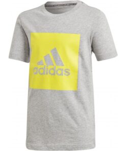 Adidas dětské tričko šedé s nápisem Adidas