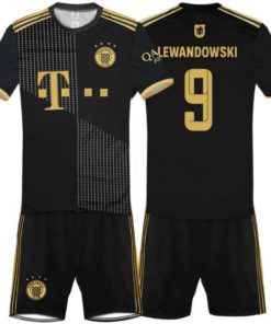 dětský dres Bayern Lewandowski Bayern 2021 černý komplet