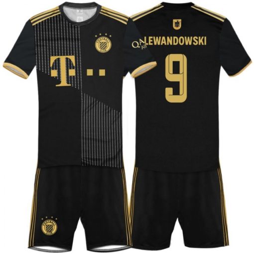 dětský dres Bayern Lewandowski Bayern 2021 černý komplet