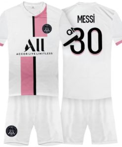 dětský dres Messi PSG 2021 bílý komplet
