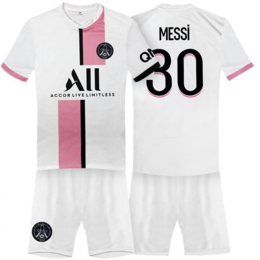 dětský dres Messi PSG 2021 bílý komplet