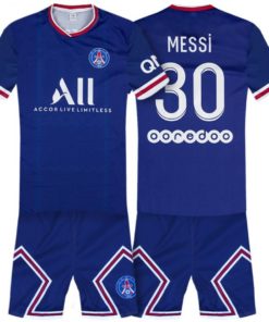dětský dres Messi PSG 2021 modrý komplet