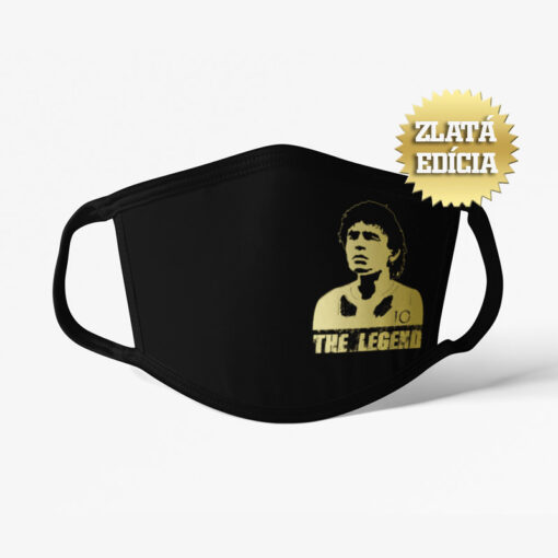 Futbalové rúško Maradona The Legend Gold