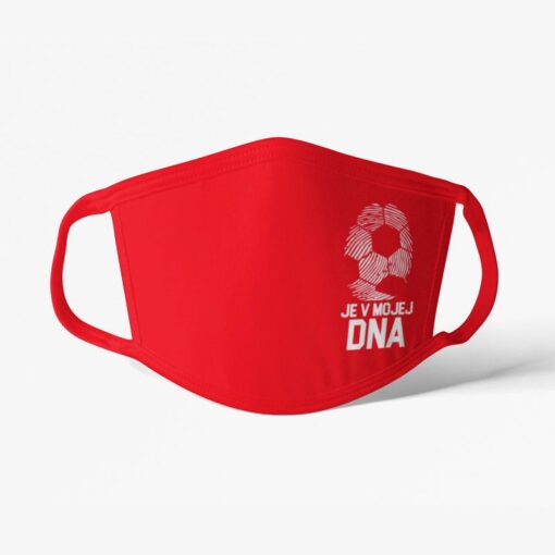 Futbalové rúško Futbal je v mojej DNA červené