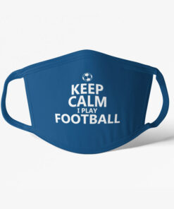 Futbalové rúško Keep Calm and Play Football modré