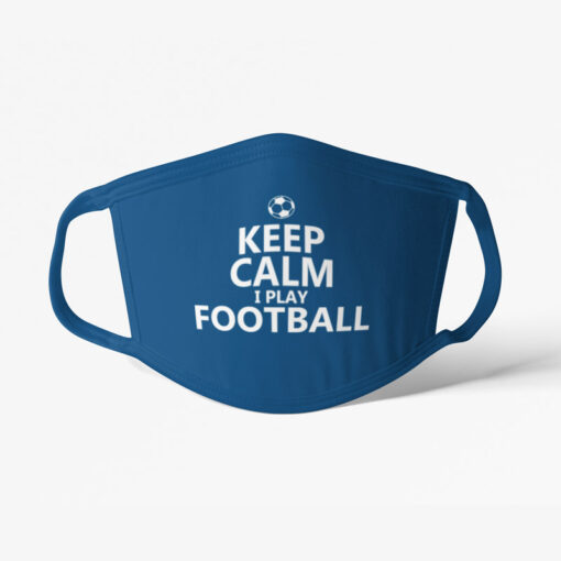 Fotbalová rouška Keep Calm and Play Football modrá