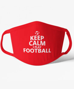 Futbalové rúško Keep Calm and Play Football červené
