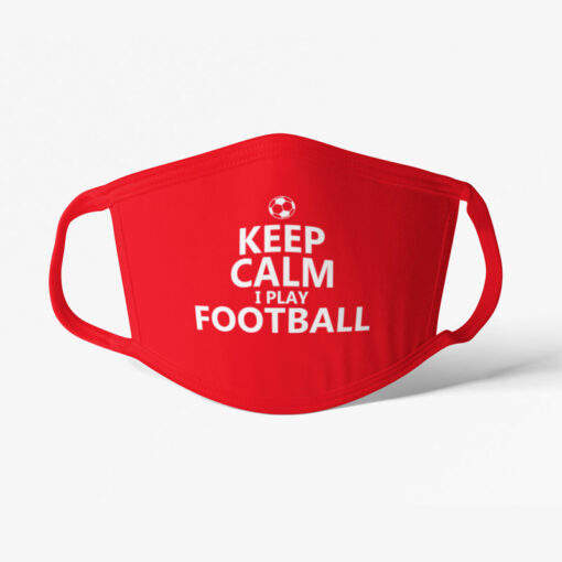 Futbalové rúško Keep Calm and Play Football červené