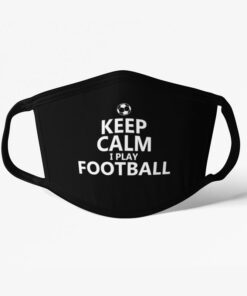 Futbalové rúško Keep Calm and Play Football čierne