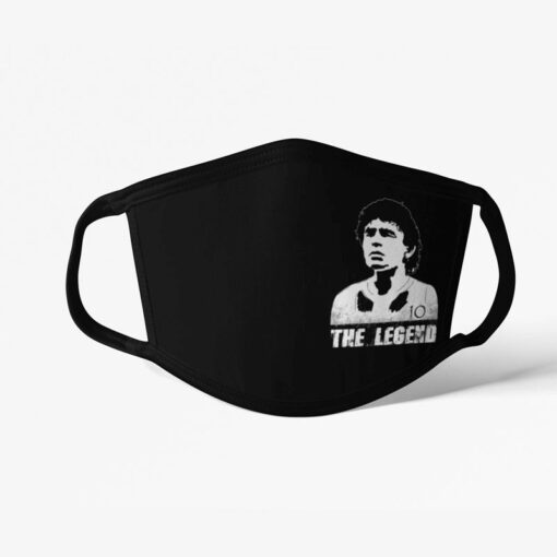 Futbalové rúško Maradona The Legend čierne