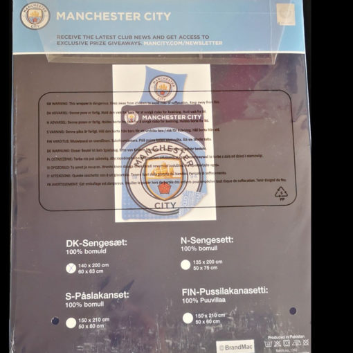 Obliečky Manchester City balenie zadná strana