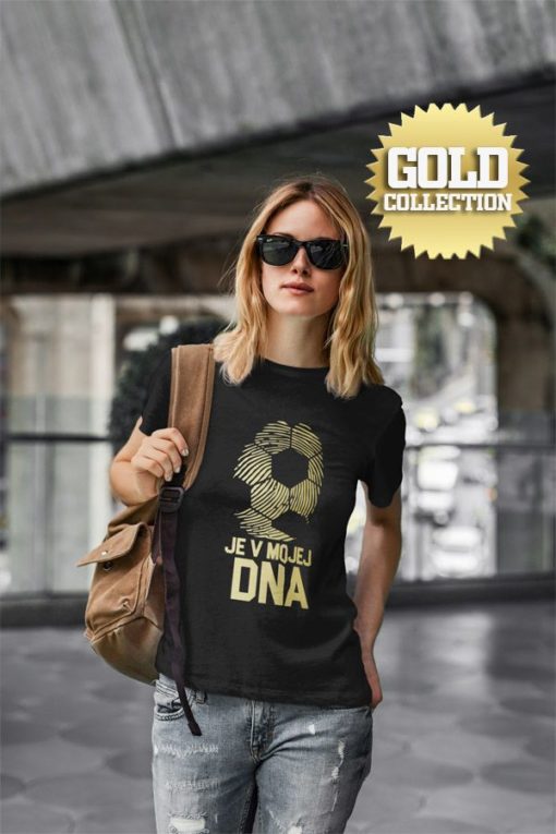 Tričko Futbal je v mojej DNA s loptou GOLD COLLECTION