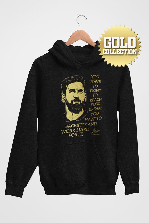 Messiho mikina s mottem GOLD COLLECTION