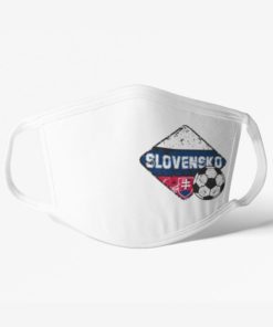 Futbalové rúško tím Slovensko biele