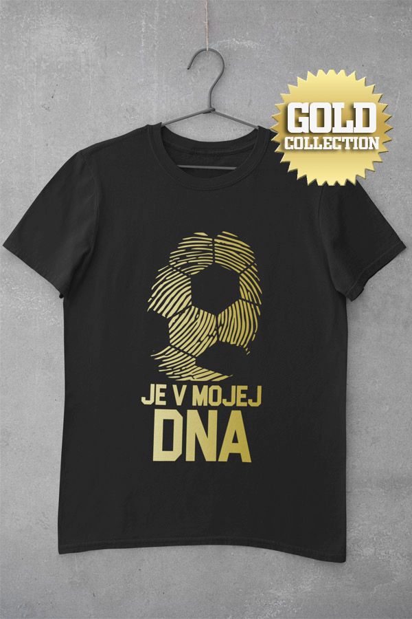 Tričko Fotbal je v mé DNA s míčem GOLD COLLECTION