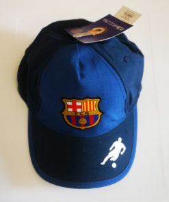 Detská šiltovka FC Barcelona s logom klubu modrá