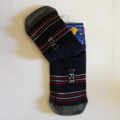 Detské ponožky FC Barcelona šedé zvnútra
