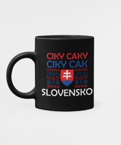 Fotbalový Hrnek Ciky Caki Slovensko černý