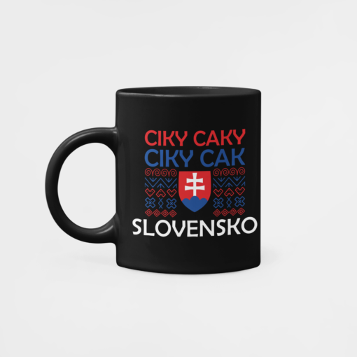 Futbalový Hrnček Ciky Caki Slovensko čierny