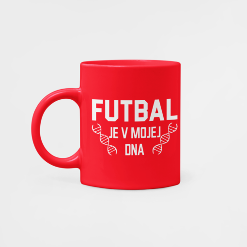 Futbalový Hrnček Futbal je v mojej DNA červený