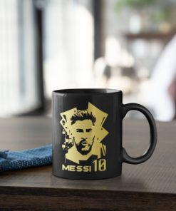 Hrnček Messi čierna a zlatá farba