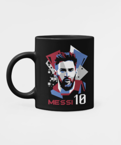 Hrnček Messi čierno-farebný