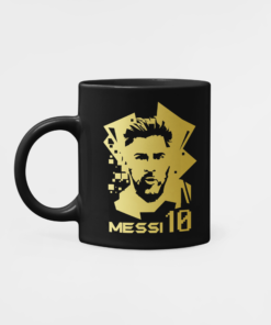 Hrnček Messi čierno-zlatý