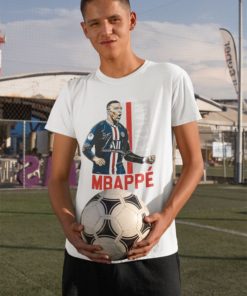 Tričko Mbappe PSG biele chlapčenské