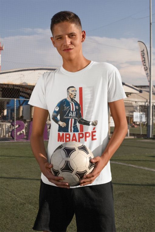 Tričko Mbappe PSG biele chlapčenské