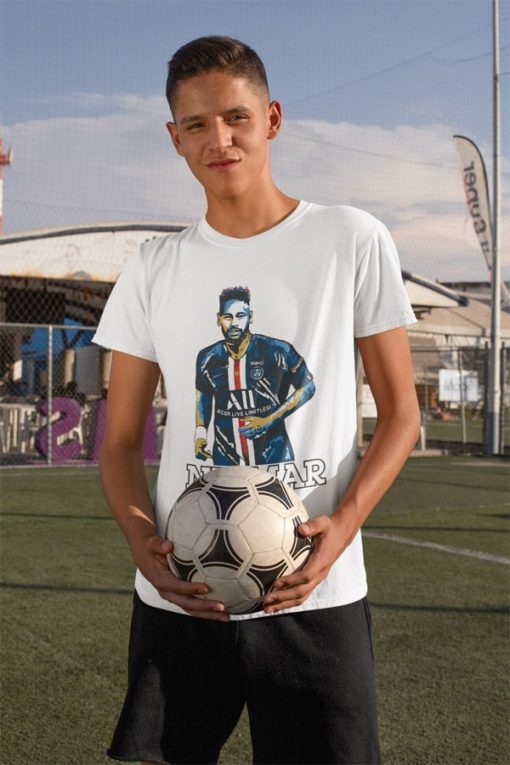 Tričko Neymar PSG svetlosivé