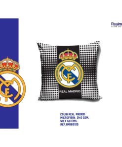 Povlak Real Madrid na polštář černo-bílý
