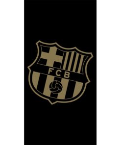 Uterák FC Barcelona s logom 70x140cm čierny