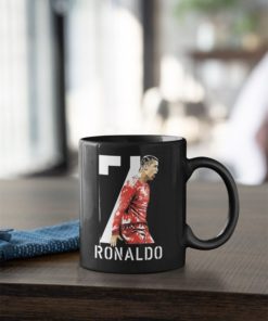 Hrnček Ronaldo 7 čierny
