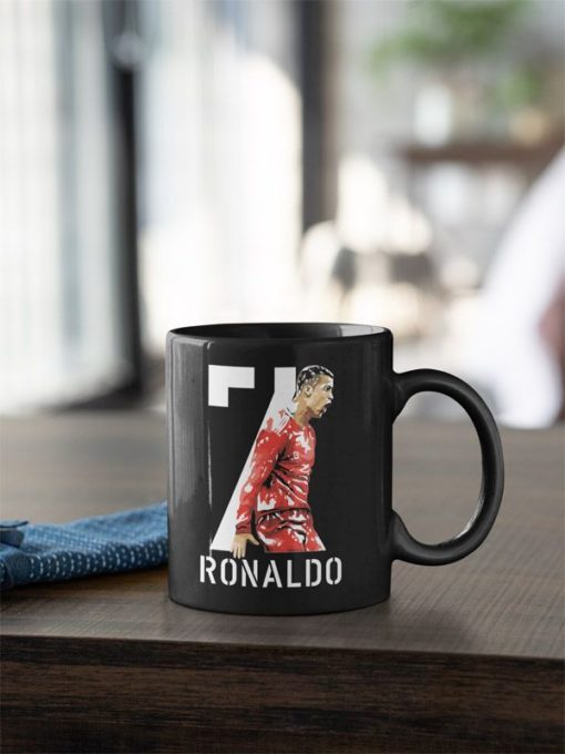 Hrnček Ronaldo 7 čierny