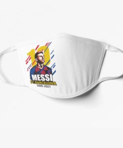 Rúško Messi Barcelona 10 rokov biele