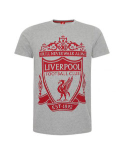 Tričko Liverpool s veľkým logom šedé