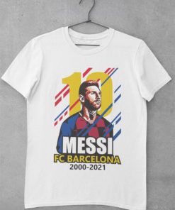Tričko Messi Barcelona 10 let bílé