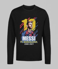 Tričko s dlhým rukávom Messi Barcelona #10 čierne