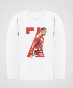 Tričko s dlouhým rukavicem Ronaldo 7 bílé1